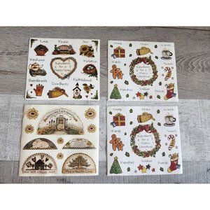 Joy Marie Retired Stickers Country Christmas Wreath Angel Home LOT #48